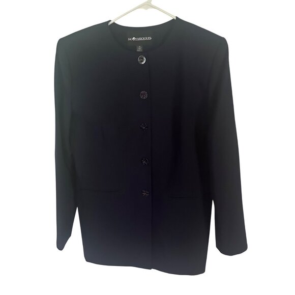 Sag Harbor Suit blue button up dress jacket size 12 - Picture 5 of 7